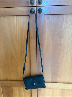 Black Leather Crossbody Bag - Shoulder Bag